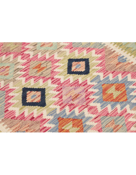 Hand Made Rug Kilim Afghanistan 99x204 Multicol