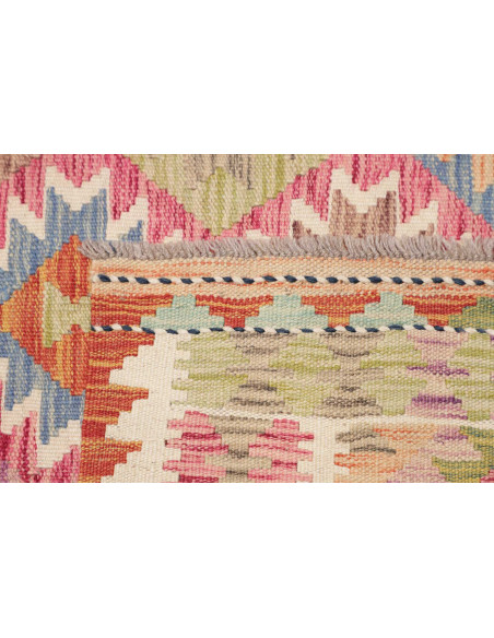 Hand Made Rug Kilim Afghanistan 99x204 Multicol