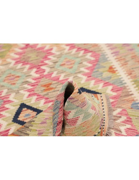 Hand Made Rug Kilim Afghanistan 99x204 Multicol