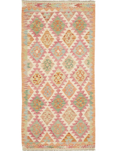 Hand Made Rug Kilim Afghanistan 99x198 Beige Pi
