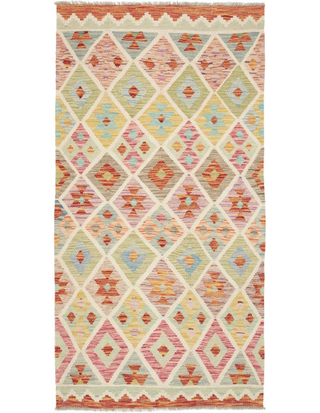 Tappeto Originale Kilim Afghanistan 105x202 Bei