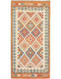 Hand Made Rug Kilim Afghanistan 100x197 Orange