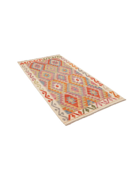 Hand Made Rug Kilim Afghanistan 102x200 Ivory M