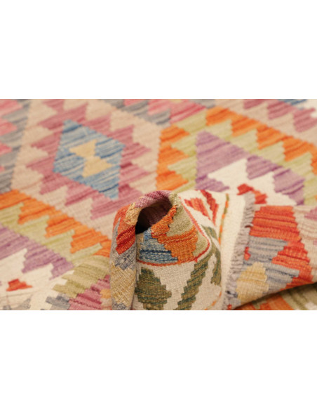 Hand Made Rug Kilim Afghanistan 102x200 Ivory M