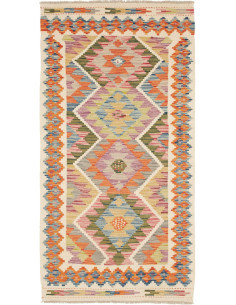 Hand Made Rug Kilim Afghanistan 99x192 Cream Or