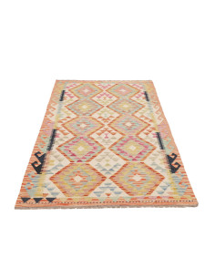 Hand Made Rug Kilim Afghanistan 104x193 Beige M 2