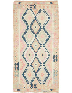 Hand Made Rug Kilim Afghanistan 97x194 Beige Da