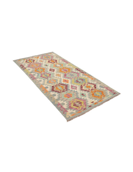 Hand Made Rug Kilim Afghanistan 99x200 Light Bl