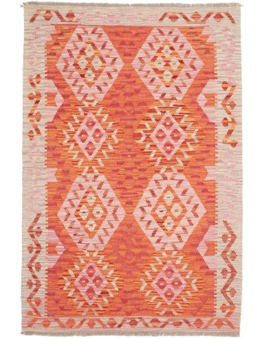 Hand Made Rug Kilim Afghanistan 107x158 Orange