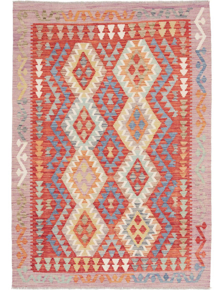 Hand Made Rug Kilim Afghanistan 124x177 Red Mul
