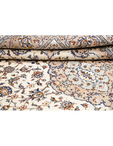 Hand Made Rug Kashan Persia 205x310 Beige Blue