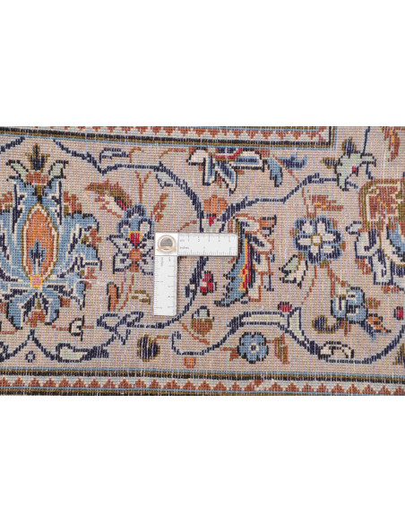 Hand Made Rug Kashan Persia 200x305 Ivory Blue