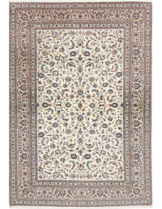 Hand Made Rug Kashan Persia 250x360 Ivory Blue