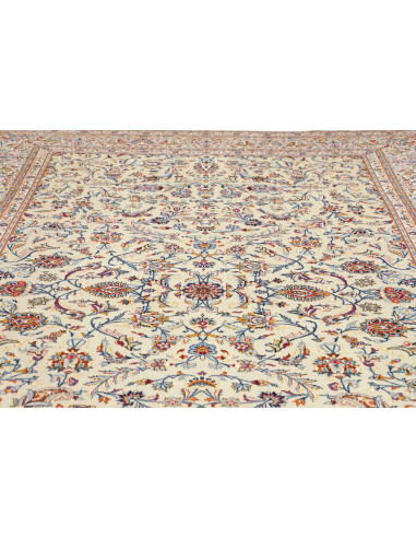 Hand Made Rug Kashan Persia 250x350 Ivory Blue