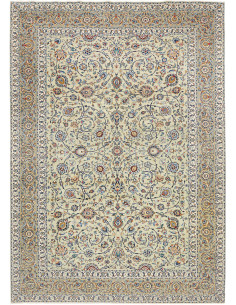 Hand Made Rug Kashan Persia 260x370 Ivory Blue