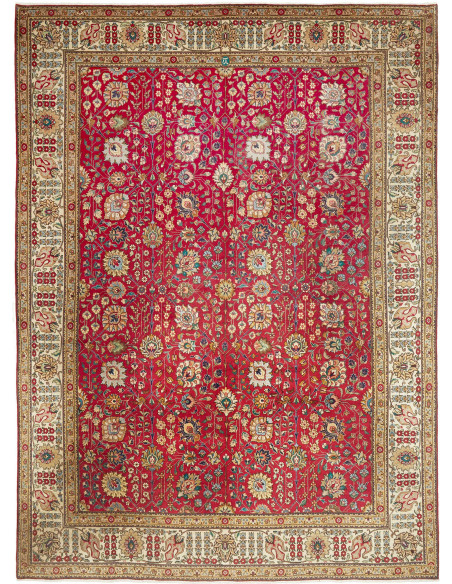Hand Made Rug Tabriz Persia 296x400 Red Beige