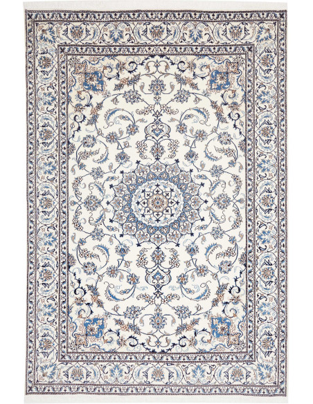 Hand Made Rug Nain Kashmar Persia 198x295 Ivory