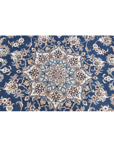 Hand Made Rug Nain Kashmar Persia 200x200 Blue
