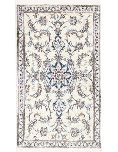 Hand Made Rug Nain Kashmar Persia 85x145 Ivory