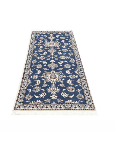 Hand Made Rug Nain Kashmar Persia 80x200 Blue I