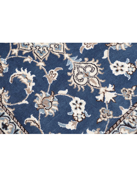 Hand Made Rug Nain Kashmar Persia 80x200 Blue I