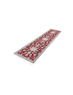 Hand Made Rug Nain Kashmar Persia 78x295 Red Wh 2