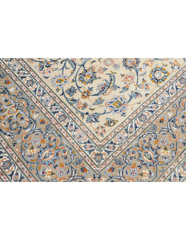 Hand Made Rug Kashan Persia 293x388 Ivory Blue
