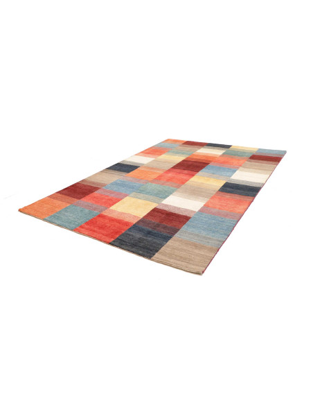 Hand Made Rug Mosaic Pakistan 199x291 Multicolo