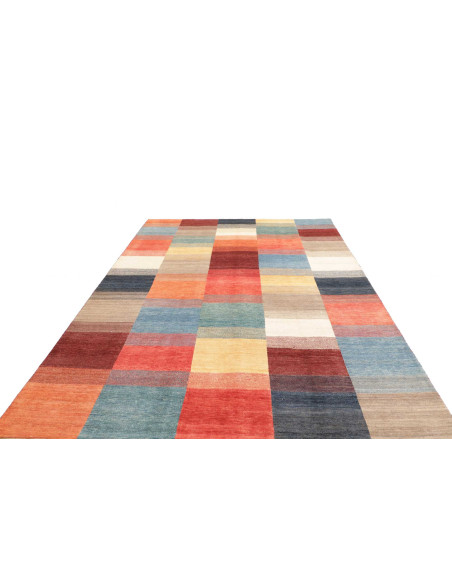 Hand Made Rug Mosaic Pakistan 199x291 Multicolo