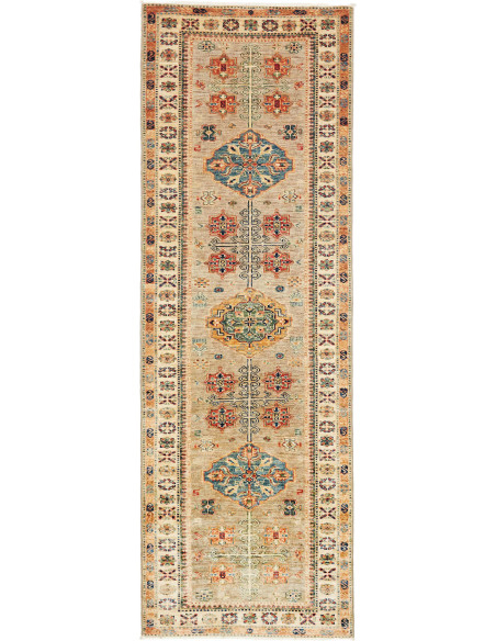 Hand Made Rug Kazak Fine Pakistan 82x244 Beige