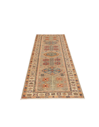 Hand Made Rug Kazak Fine Pakistan 82x244 Beige