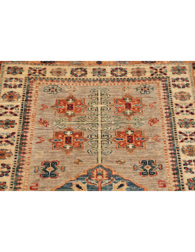Hand Made Rug Kazak Fine Pakistan 82x244 Beige