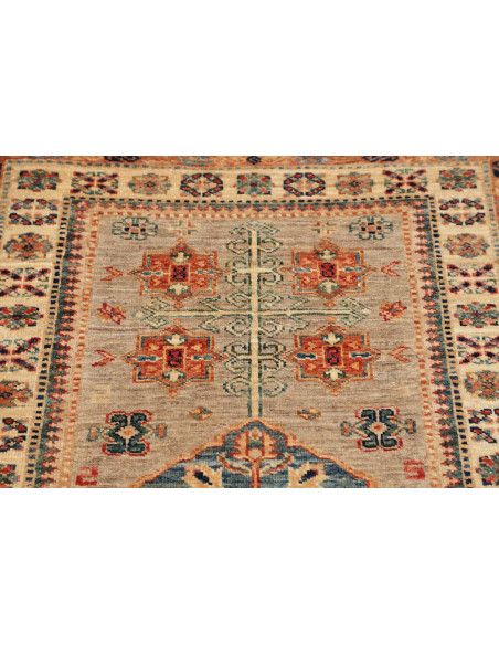 Hand Made Rug Kazak Fine Pakistan 82x244 Beige
