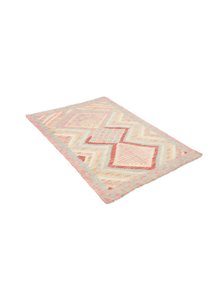 Hand Made Rug Kilim Afghanistan 98x139 Pink Lig