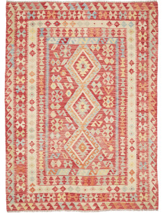 Hand Made Rug Kilim Afghanistan 173x230 Red Bei