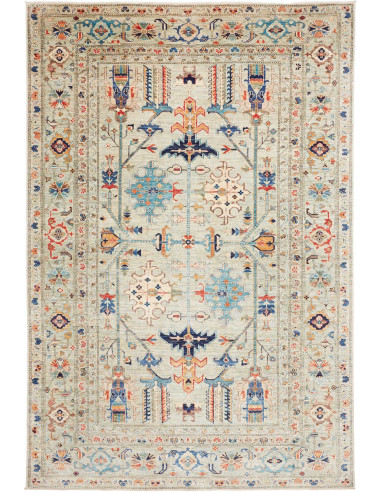 Hand Made Rug Kazak Fine Pakistan 203x299 Beige