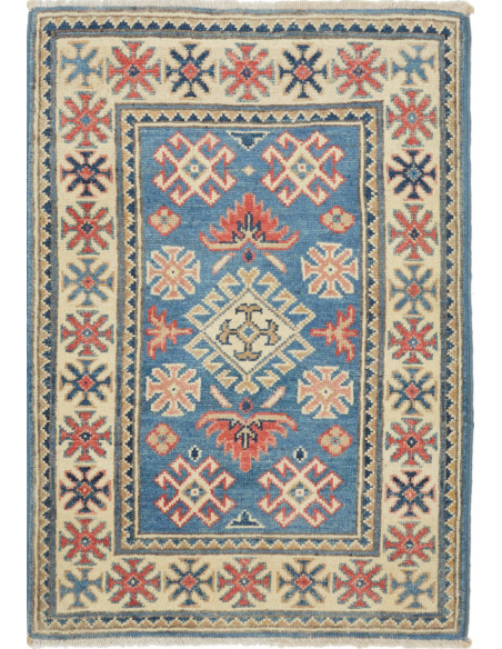 Kazak 61x89 Cm Kazak Afghanistan Hand-carded Wool warp