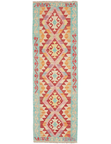 Hand Made Rug Kilim Afghanistan 61x195 Turquois