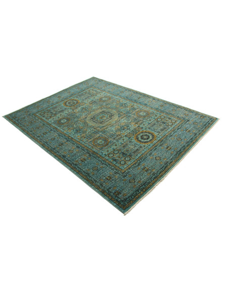 Hand Made Rug Kairo Pakistan 149x199 Petrol Gre