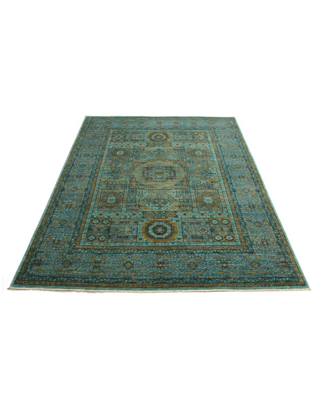 Hand Made Rug Kairo Pakistan 149x199 Petrol Gre
