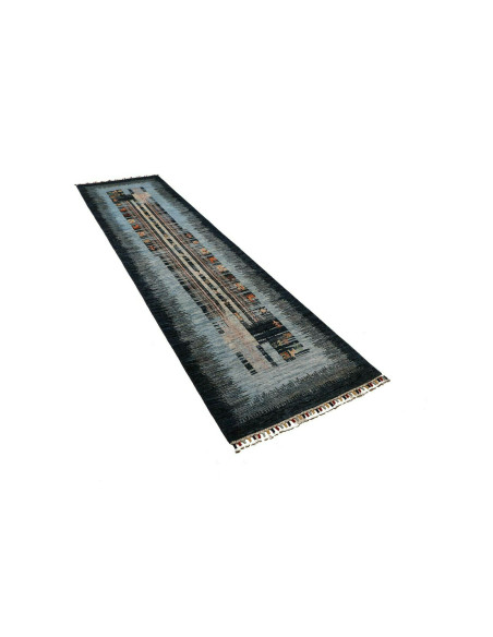 Hand Made Rug Gabbeh Nova Pakistan 75x296 Dark