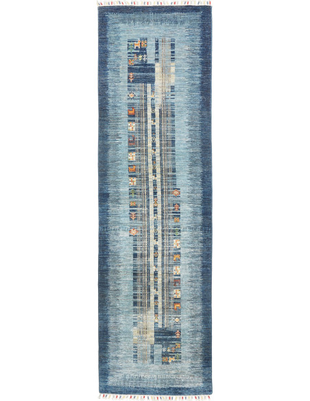 Hand Made Rug Gabbeh Nova Pakistan 81x300 Blue