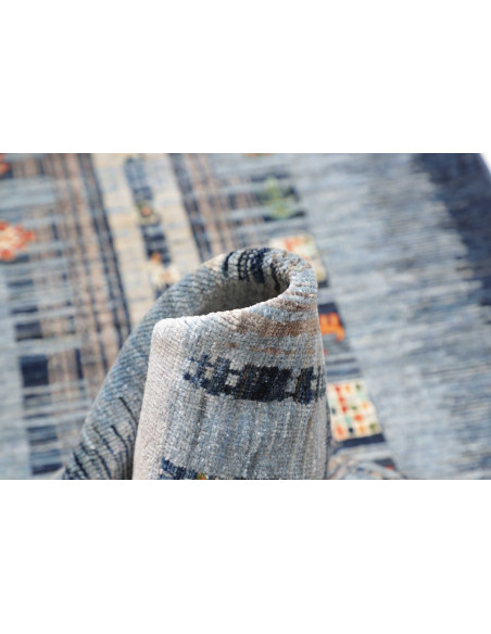 Hand Made Rug Gabbeh Nova Pakistan 81x300 Blue