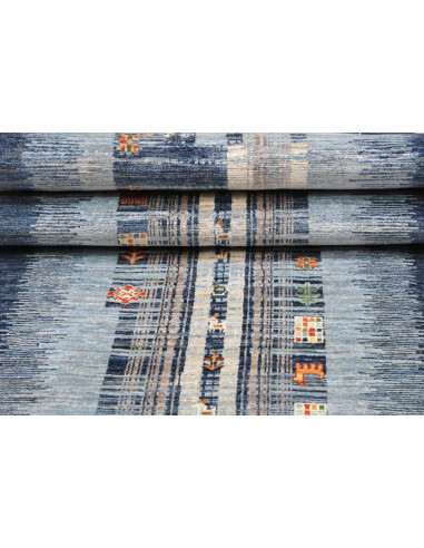 Hand Made Rug Gabbeh Nova Pakistan 81x300 Blue