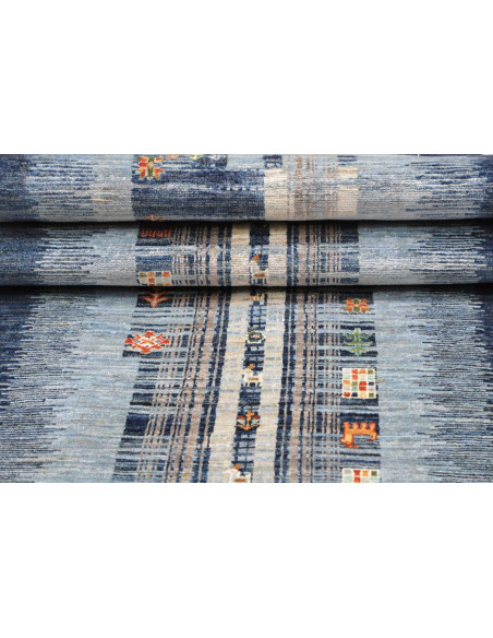 Hand Made Rug Gabbeh Nova Pakistan 81x300 Blue