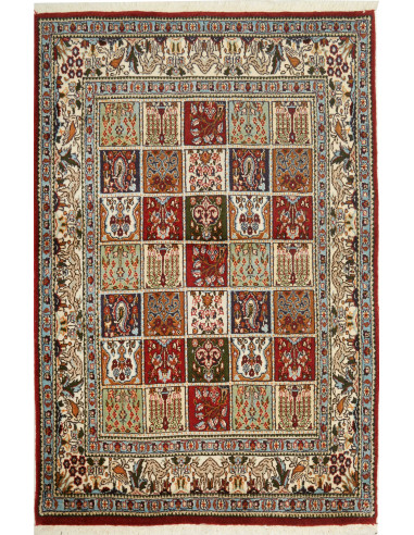 Hand Made Rug Moud Persia 96x145 Red Light Blue
