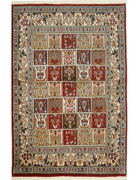 Hand Made Rug Moud Persia 96x145 Red Light Blue