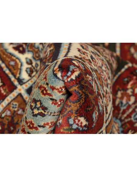 Hand Made Rug Moud Persia 96x145 Red Light Blue