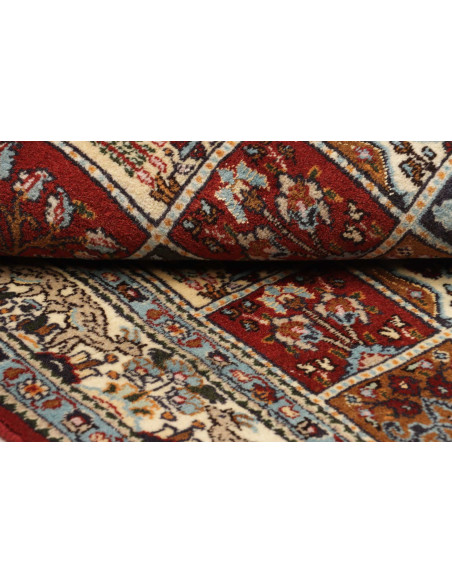 Hand Made Rug Moud Persia 96x145 Red Light Blue