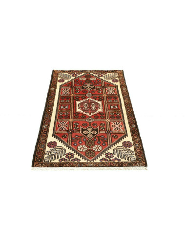 77x126 Cm Hand-knotted Rug. Wool. Tribal Geometric And
